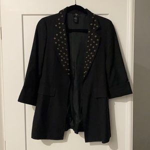 Black blazer with metal details